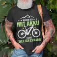 Fahrrad E-Bike Elektrofahrrad Lustig Spruch Motiv Radfahren T-Shirt Geschenke für alte Männer