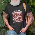 Fahrrad Elektrofahrrad Spruch Lustig Motiv Radfahren Bike T-Shirt Geschenke für alte Männer