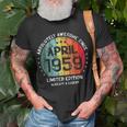 Fantastisch Seit April 1959 Männer Frauen Geburtstag T-Shirt Geschenke für alte Männer