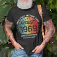 Fantastisch Seit August 1969 Männer Frauen Geburtstag T-Shirt Geschenke für alte Männer