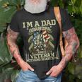 Fathers Day 4Th Of July Im A Dad Grandpa And A Veteran T-Shirt Gifts for Old Men
