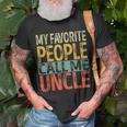 Mens My Favorite People Call Me Uncle Vintage Retro Fathers Day T-Shirt Gifts for Old Men