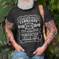 Februar 1978 Legenden T-Shirt zum 45. Geburtstag für Männer Geschenke für alte Männer