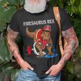 Feuerwehrmann Rex Dinosaurier T-Shirt, Kinder Tee für Jungen Geschenke für alte Männer