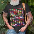 Flaggen Der Welt Spruch Geschenk Reisen Weltreise Geschenkid T-Shirt Geschenke für alte Männer