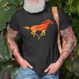 Flammen-Pferd Grafik T-Shirt in Schwarz, Feuriges Design für Reiter Geschenke für alte Männer