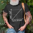Fuck Around And Find Out Funny Math Geek Fafo Graph Chart Unisex T-Shirt Gifts for Old Men