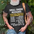 Funny Vintage Small Engine Repair Mechanic Hourly Rate Gift For Mens Unisex T-Shirt Gifts for Old Men