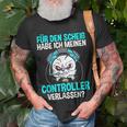 Gamer Zocker Controller T-Shirt, Lustiger Spruch zum Zocken Geschenke für alte Männer