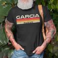 Garcia Nachname Sonnenuntergang T-Shirt, Geburtstag & Familientreffen 80er 90er Geschenke für alte Männer