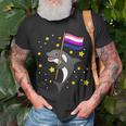 Genderfluid Pride Orca Genderfluid Unisex T-Shirt Gifts for Old Men
