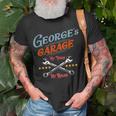 Georges Garage Fun For Men Boys Mechanic Gift Unisex T-Shirt Gifts for Old Men