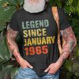 Geschenke Zum 57 Geburtstag Legende Seit Januar 1965 T-Shirt Geschenke für alte Männer