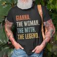 Gianna The Best Woman Myth Legend Funny Best Name Gianna Unisex T-Shirt Gifts for Old Men