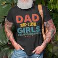 Girl Dad Outnumbered Fathers Day From Wife Daughter Vintage Unisex T-Shirt Gifts for Old Men