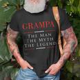 Grampa The Man The Myth The Legend Gift For Grampa Unisex T-Shirt Gifts for Old Men