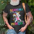 Grandma Of The Birthday Princess Girl Dabbing Unicorn Theme Unisex T-Shirt Gifts for Old Men