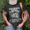 Grandpa Knows Everything If He Doesn’T Know Father Day T-shirt Gifts for Old Men