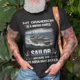 My Grandson Is A Sailor Aboard Uss Abraham Lincoln Cvn 72 T-Shirt Gifts for Old Men