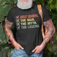 Great Grandpa The Man The Myth The Legend Gifts For Fathers Gift For Mens Unisex T-Shirt Gifts for Old Men