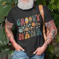 Groovy Nana Retro Colorful Flowers Design Grandma Unisex T-Shirt Gifts for Old Men