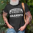 Happiness Is Being A Grandpa Men Top Fathers Day Gifts Unisex T-Shirt Gifts for Old Men