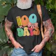 Happy 100 Days Of School Teacher Kids Retro Groovy 100Th Day V2T-shirt Gifts for Old Men