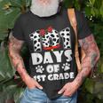Happy 101 Days School 1St Grade Dog 100 Days Smarter Student T-shirt Gifts for Old Men