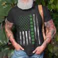 Happy St Patricks Day American Flag Shamrock Matching T-shirt Gifts for Old Men