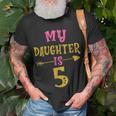 Hearts 5Th Bday For Daughter From Mom Dad Unisex T-Shirt Gifts for Old Men