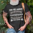 Herren 40. Geburtstag Traktor T-Shirt, Landwirt & Treckerfahrer Motiv Geschenke für alte Männer
