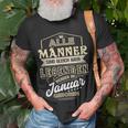 Herren Alle Männer Sind Gleich Legenden Werden Januar Geboren T-Shirt Geschenke für alte Männer