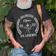 Herren Grillmeister Opa Der Mann Die Legende T-Shirt Geschenke für alte Männer