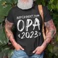 Herren Ich Werde Opa 2023 Schwangerschaft Verkünden T-Shirt Geschenke für alte Männer