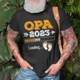 Herren Opa 2023 Loading T-Shirt, Werdender Opa Nachwuchs Lustig Geschenke für alte Männer