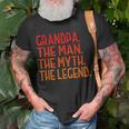 Herren Opa Der Mann Der Myth The Legend Großvater T-Shirt Geschenke für alte Männer
