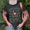 Herren Save Water Drink Whisky T-Shirt, Islay Single Malt Motiv Geschenke für alte Männer