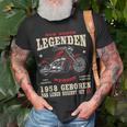 Herren T-Shirt zum 65. Geburtstag, Biker-Motiv Chopper 1958 Geschenke für alte Männer