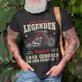 Herren T-Shirt zum 75. Geburtstag, Biker-Motiv mit Chopper 1948 Geschenke für alte Männer