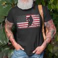 Hockey American Flag 4Th Of July Patriotic Usa Dad Men Son Unisex T-Shirt Gifts for Old Men