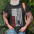 Hockey Dad Gift Hockey American Flag Unisex T-Shirt Gifts for Old Men