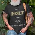 Holt Cool Last Name Family Names Unisex T-Shirt Gifts for Old Men