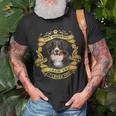Hunde-Motiv Schwarz T-Shirt mit Liebevoller Botschaft, Tierfreund Design Geschenke für alte Männer