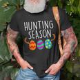 Hunting Season Eggs Deer Funny Easter Day Egg Hunt Hunter 2023 Gift Unisex T-Shirt Gifts for Old Men