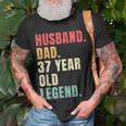 Husband Dad 37 Year Old Legend Retro Vintage 37Th Birthday Gift For Mens Unisex T-Shirt Gifts for Old Men