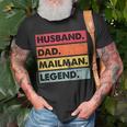 Husband Dad Mailman Legend Postal Worker T-shirt Gifts for Old Men