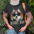 Mens Husky Dad Dog Sunglasses Vintage Siberian Husky T-Shirt Gifts for Old Men