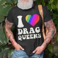 I Love Drag Queens | I Heart Drag Queens | Lover Supporter Unisex T-Shirt Gifts for Old Men I Love Drag Queens | I Heart Drag Queens | Lover Supporter Unisex T-Shirt Gifts for Old Men