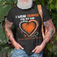 I Wear Orange For My Dad Ms Multiple Sclerosis Awareness Unisex T-Shirt Gifts for Old Men
