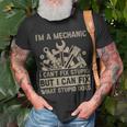 Im A Mechanic Cant Fix Stupid But Fix What Stupid Does Unisex T-Shirt Gifts for Old Men
